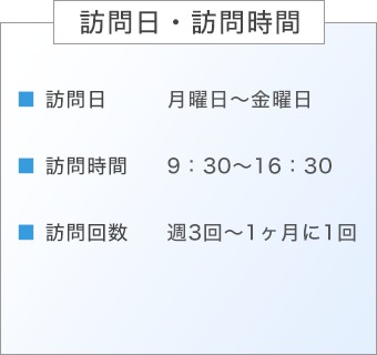 訪問日・訪問時間